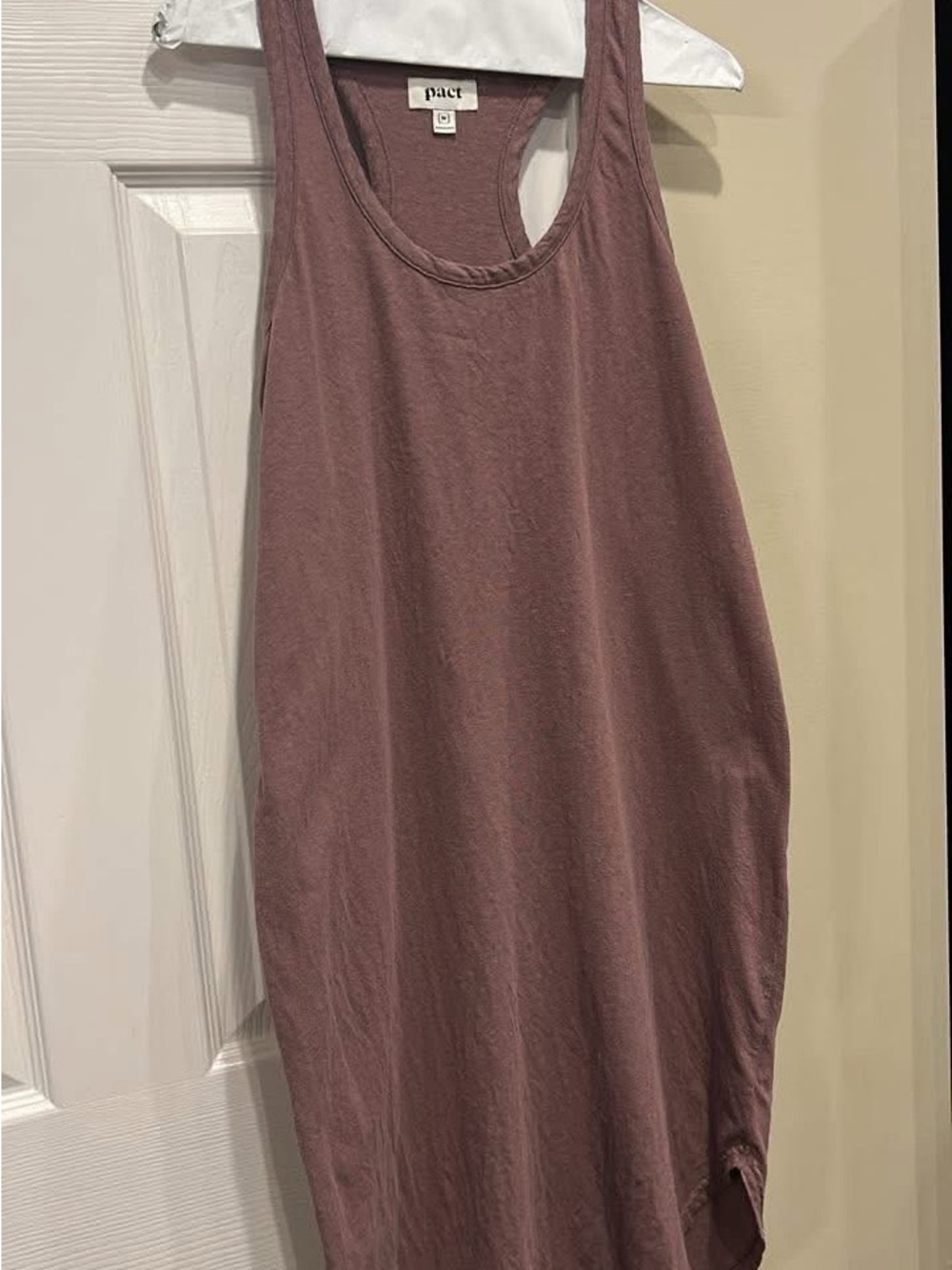 Pact medium cotton/hemp Racerback Tank Dress - Mauve